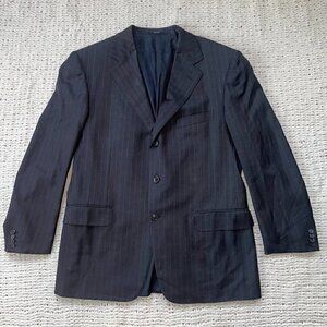 Ermenegildo Zegna 100% Wool Men's Pin Stripe Blazer Suit Jacket - Large